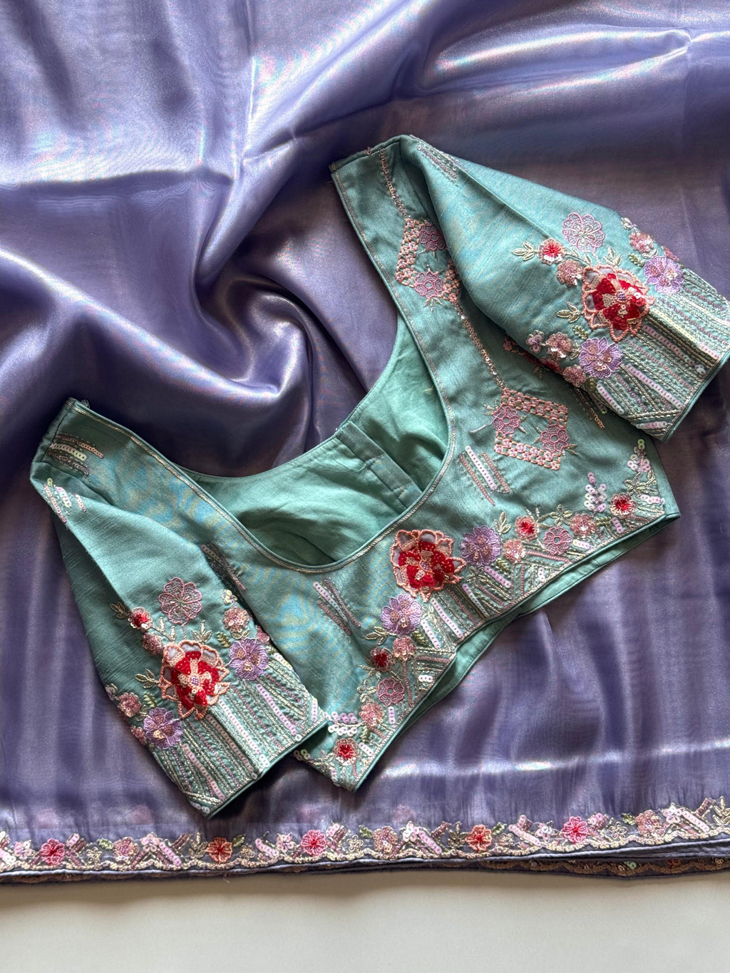 Pankhuri Ivory Embellished Saree