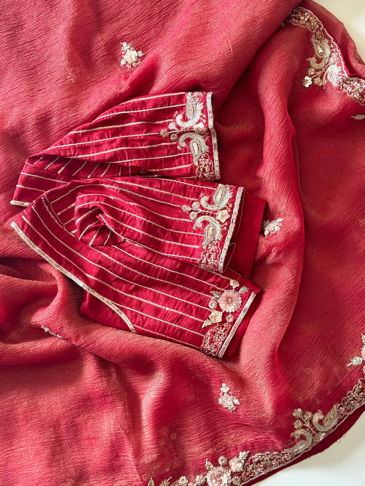 Naveli Red  Saree