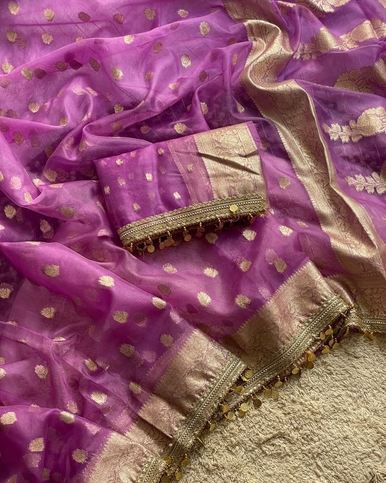 Maharani Pink Banarasi Saree