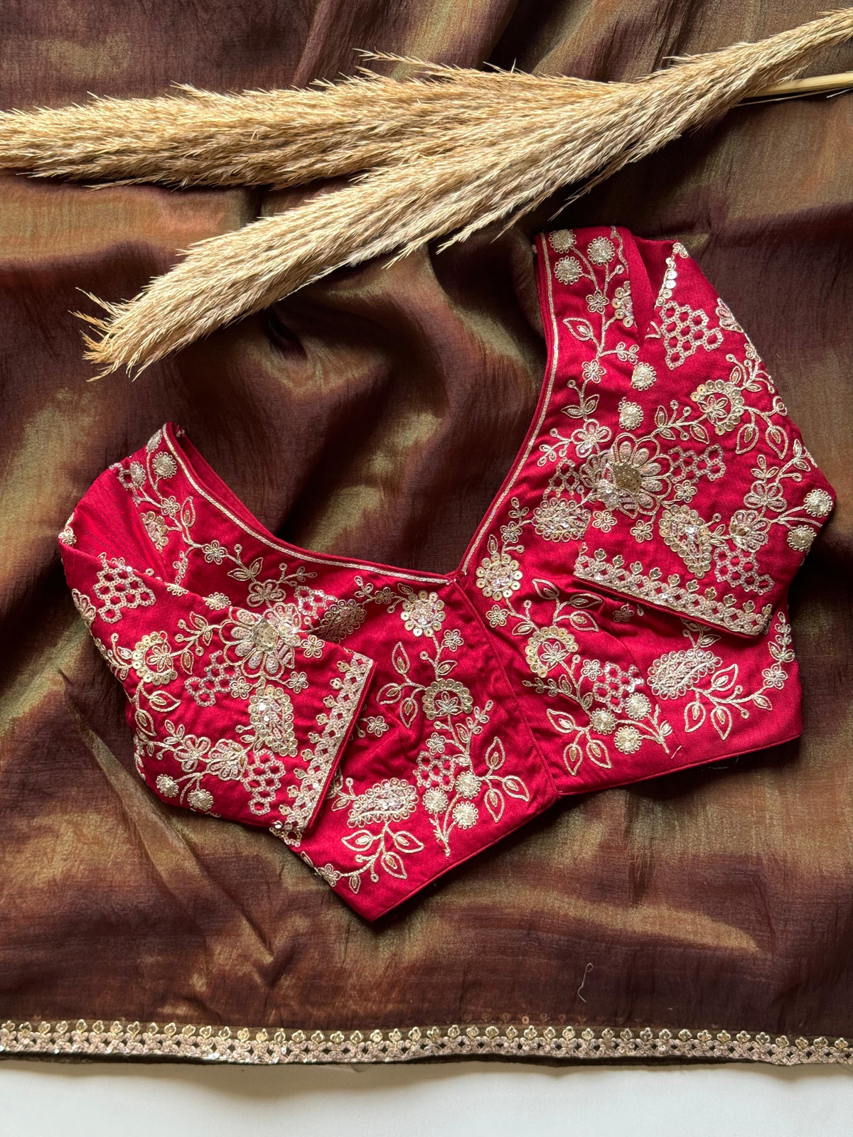 Cosmuc Copper Saree