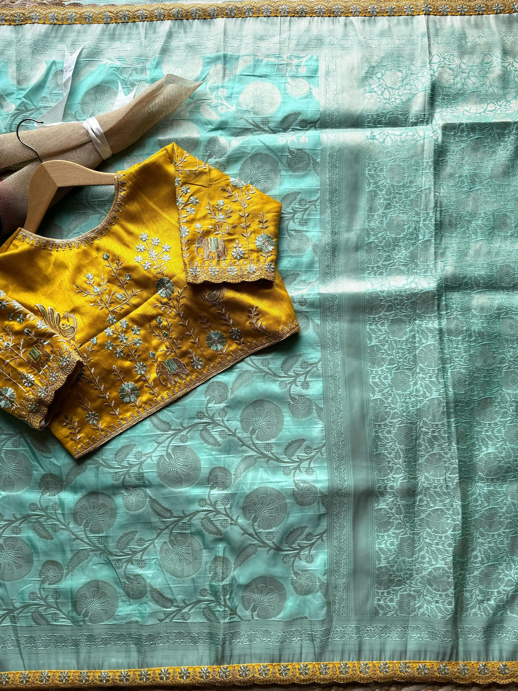 Antara Pattu Silk Saree (sky)