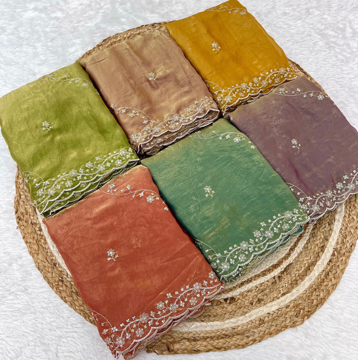 Manjari Tissue Silk Green Saree