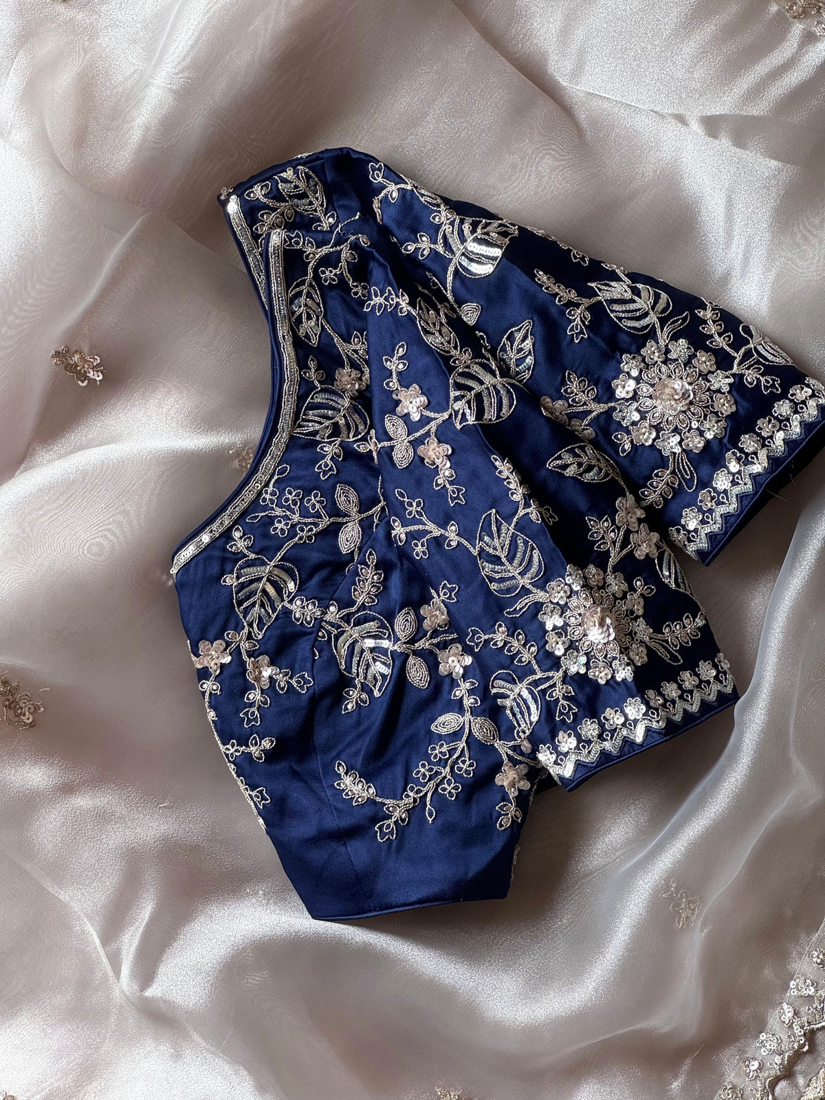 Moon Flower Embellished Saree