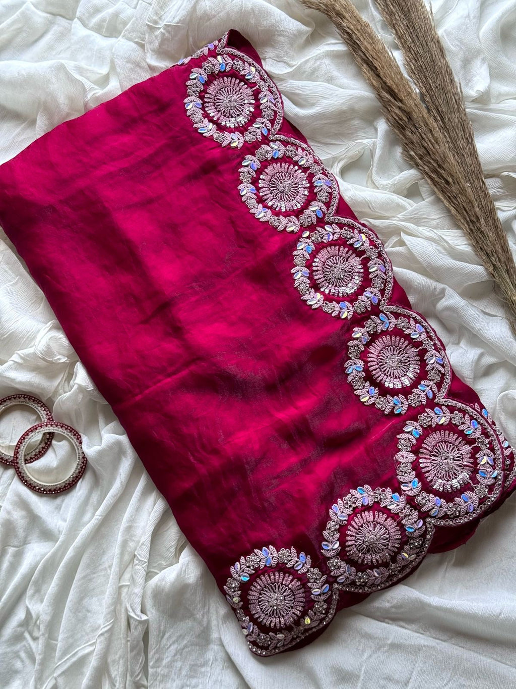Panchi Safed Saree