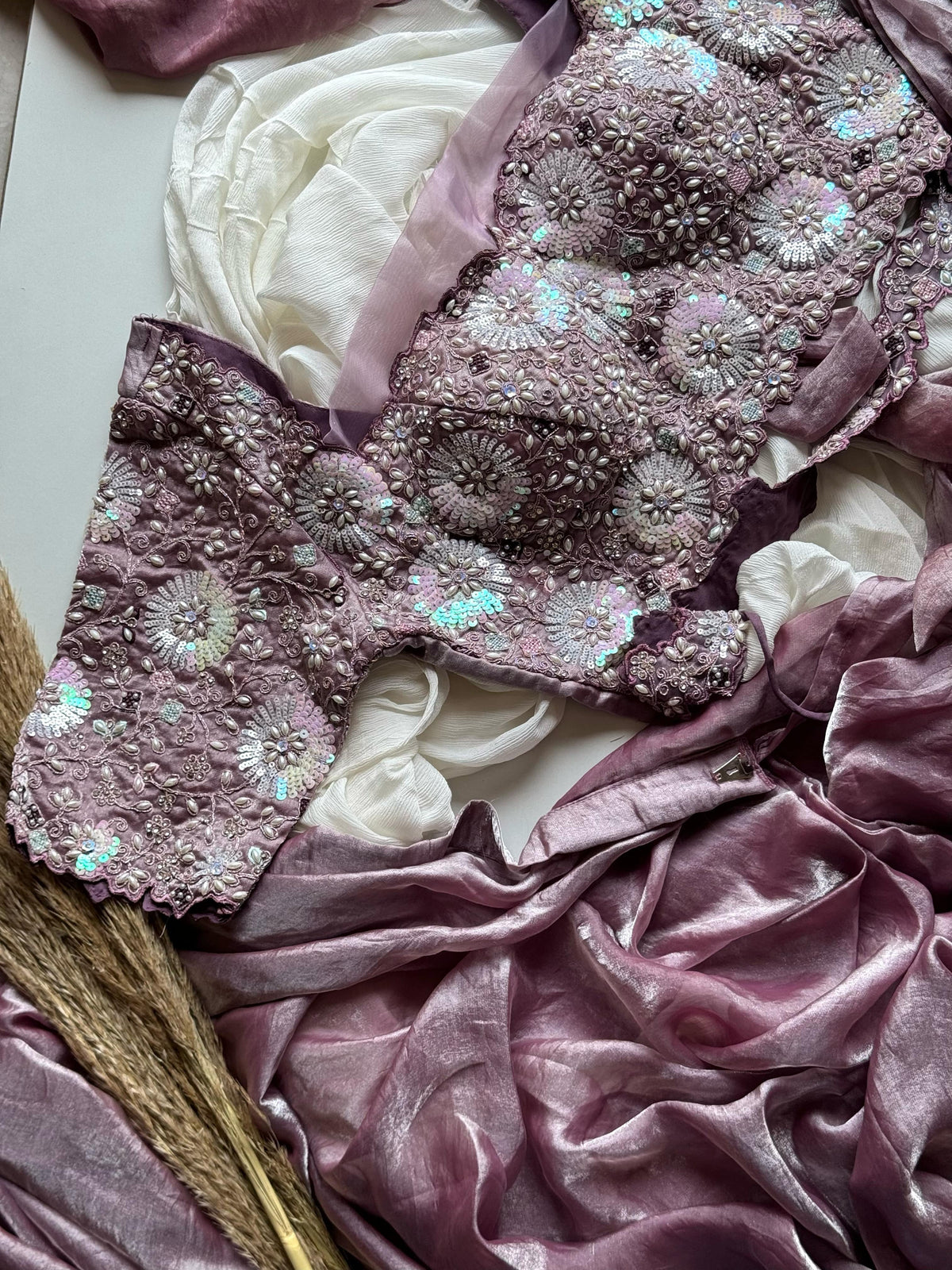 Lilac Princess Saree (Pre-Draped)